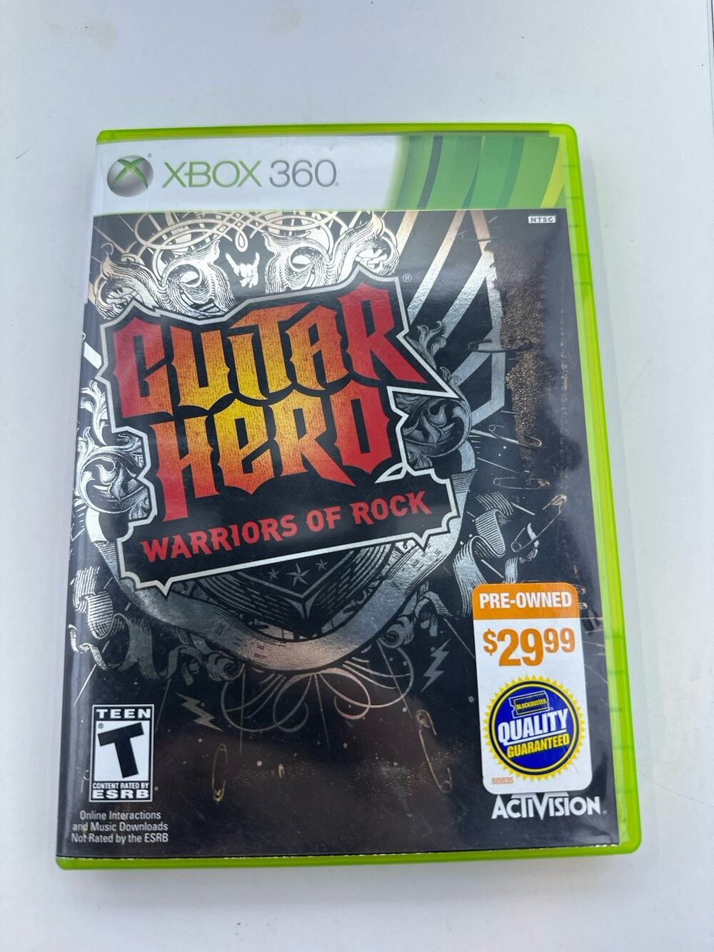 Guitar Hero Warriors Of Rock Microsoft Xbox 360 Video Game CIB Retro Gaming